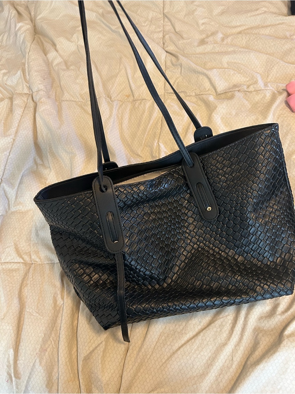 Large black tote bag